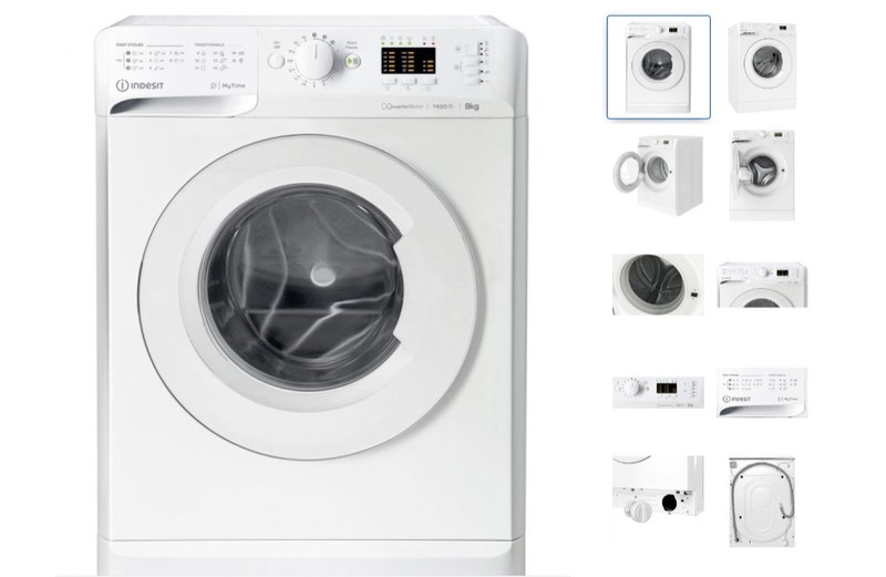 Mașina de spălat rufe Indesit MTWA 81484 W EU, 1400 RPM, 8 kg, Clasa C