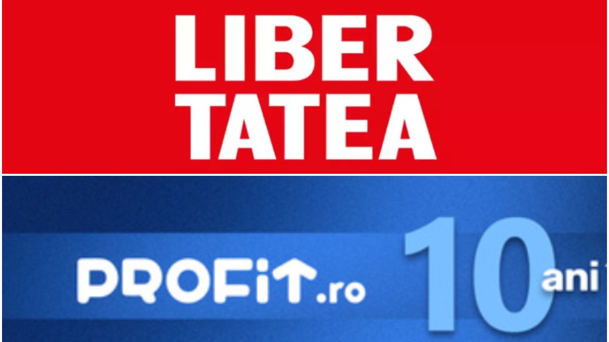 Logo-ul Libertatea în partea de sus și logo-ul Profit.ro în partea de jos