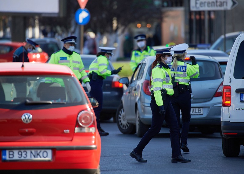 Filtru de poliţie în Bucureşti Foto: Raed Krishan
