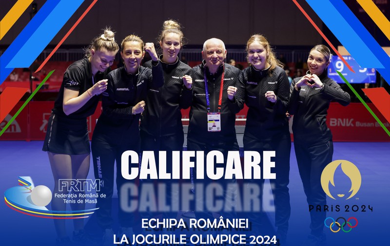 Echipa feminină de tenis de masă a României s-a calificat la Jocurile Olimpice din 2024, după ce a ajuns în „sferturile” Mondialelor