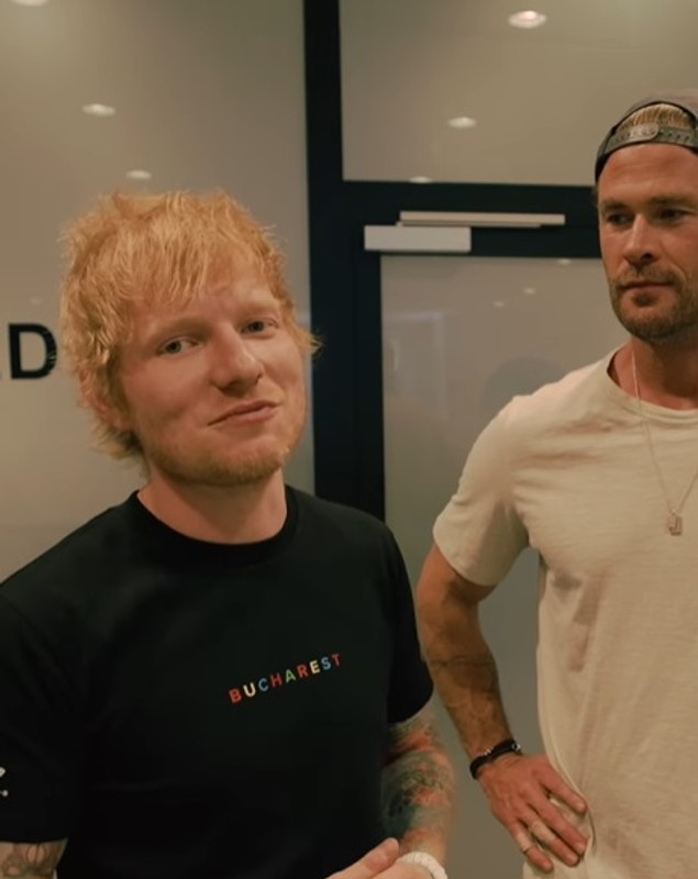 Ed Sheeran și Chris Hemsworth, la restaurantul unui concurent de la „MasterChef”, după concertul de la Arena Națională: „A fost superb”