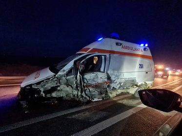 Ambulanța implicată în accidentul din Iași