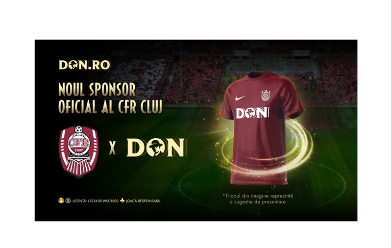 Don.ro este noul sponsor oficial al CFR Cluj, unul dintre cele mai mari cluburi de fotbal din România