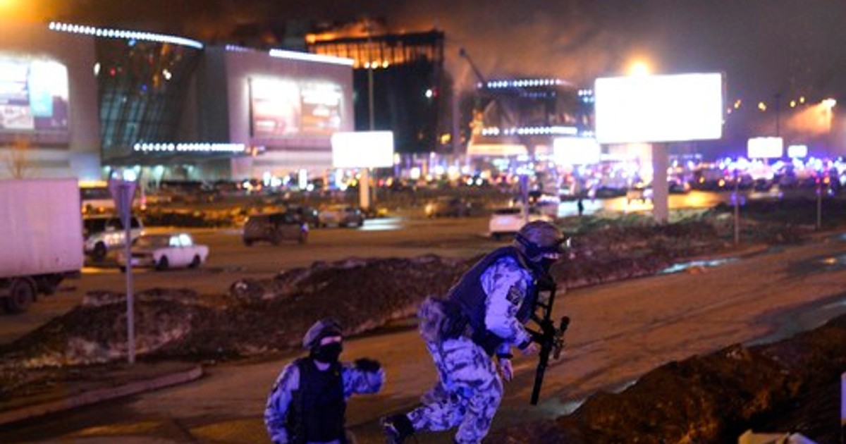 Forțe speciale ruse în timpul intervenției de la Crocus City Hall Foto: Profimedia