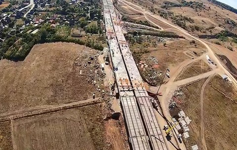Segment în lucru din Autostrada A3 Zimbor-Nădășelu