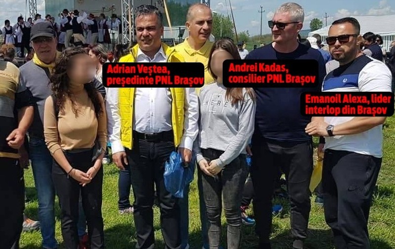 Șeful Consiliului Județean Brașov, politicianul PNL Veștea, fotografie alături de interlopul urmărit internațional, care își arată mușchii