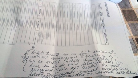 Observațiile asumate sub semnătură de asistenta Mariana Popescu