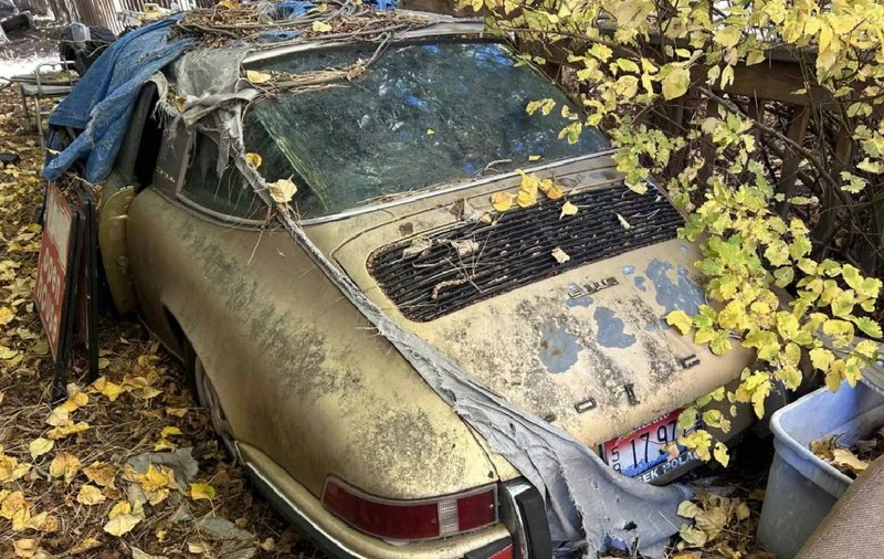 Un Porsche rar din 1970 a fost găsit de un bărbat, după ce a stat abandonat 31 de ani sub conuri de pin. Încă are motorul original