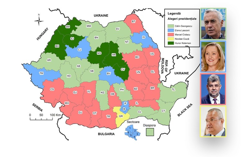 Spațiu și vot: schimbări ale geografiei electorale la alegerile prezidențiale din 2024 – turul I