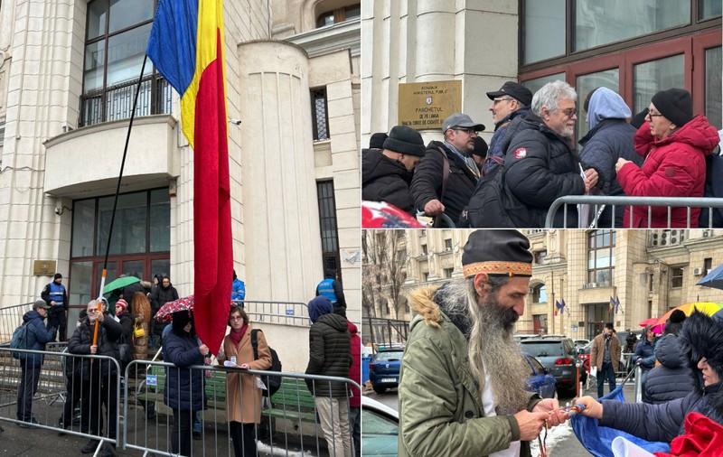 În „Valul Democrației” al susținătorilor lui Călin Georgescu: „Să se aleagă praful de tine, dacă nu scrii adevărul!” 