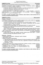 Barem de evaluare și notare - Subiecte BAC 2019 Limba română, profil real