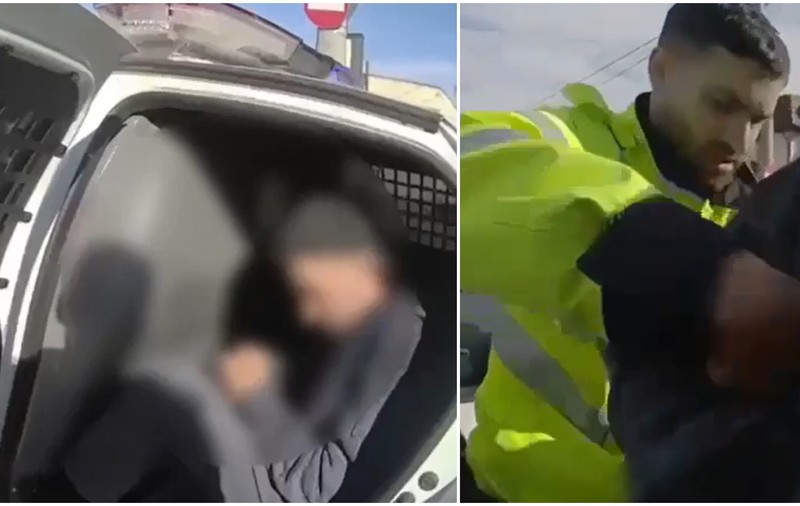 Un șofer urmărit în trafic a încercat să dea cu maşina peste polițiști, în București. Cum a fost imobilizat - VIDEO