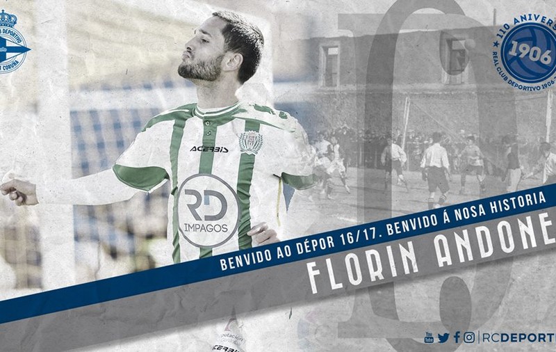 Florin Andone a semnat cu La Coruna. Contract de lungă durată la Deportivo