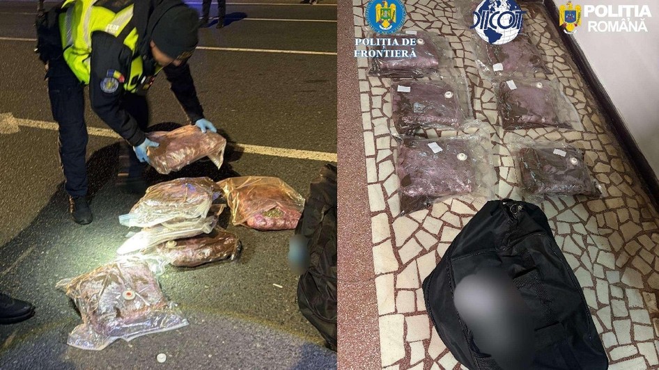 bagaj cu  7 kilograme de canabis descoperit de polițiști la vama Nadlac-12-octombrie