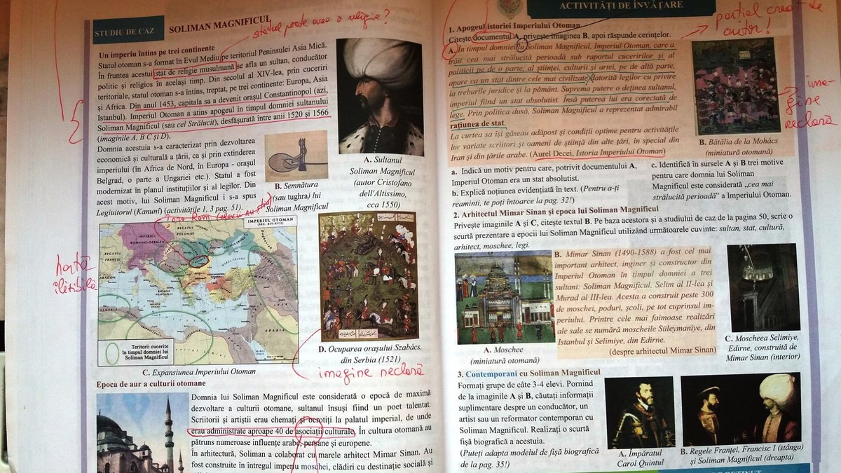 Erori și în manualul de istorie pentru clasa a VI-a