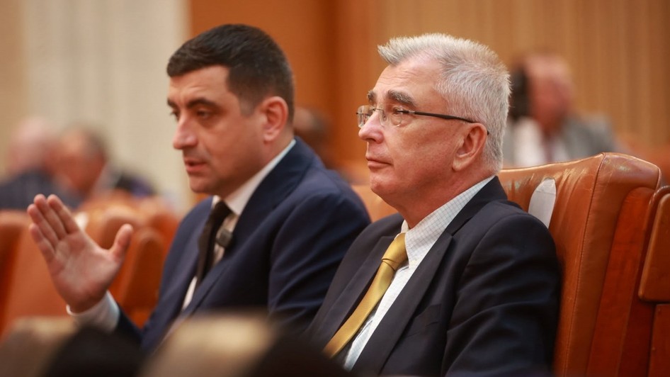 George Simion și Petrișor Peiu. Foto: Eli Driu / Libertatea