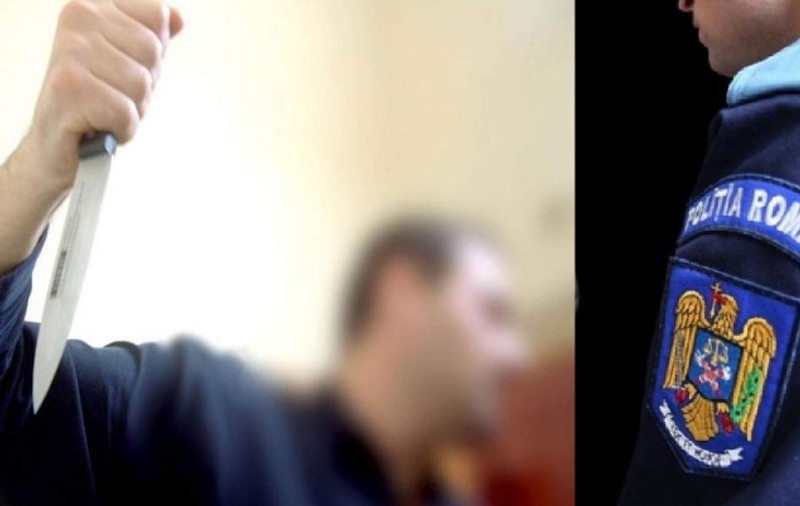 A amenințat cu cuțitul un polițist și a scăpat fără nicio zi de închisoare. Decizia magistraților pentru un individ din Vâlcea