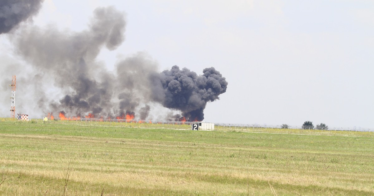 momentul prăbușirii avionului MIG 21 Lancer
