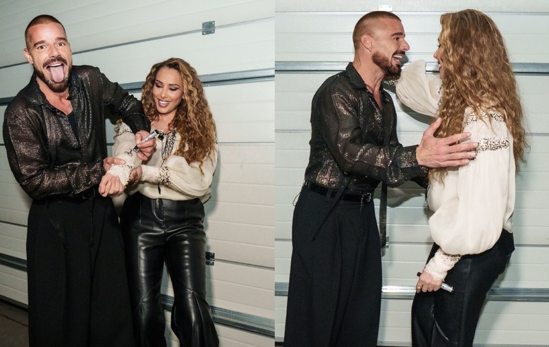 Imagini inedite cu Iulia Vântur și Ricky Martin. Cum au fost surprinși cei doi după concertul artistului din București