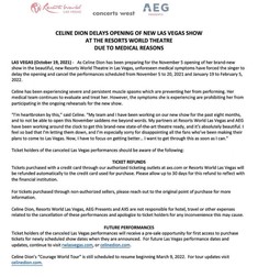 Info - Céline Dion est contrainte pour des soucis de santé de reporter son retour sur scène prévu le 5 novembre à Las Vegas - Celine Dion sort de l'hôtel de Crillon pour se rendre au défilé de mode Haute-Couture automne-hiver 2019/2020 Valentino à Paris le 3 juillet 2019. Celine Dion leaves hotel de Crillon in Paris and goes to Valentino fashion show on July 3rd 2019