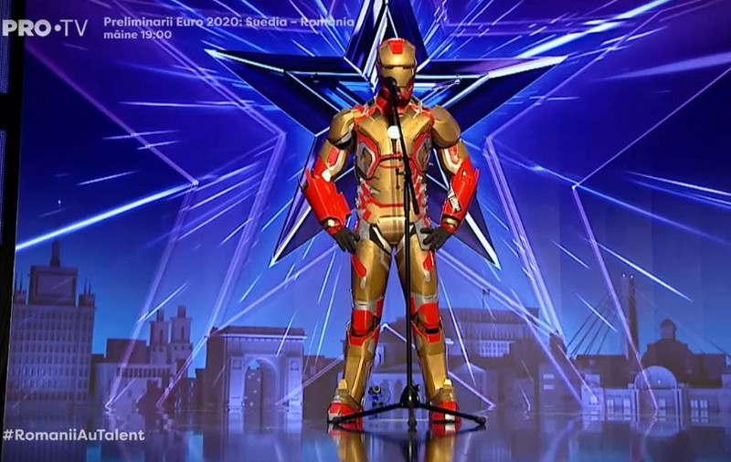 Iron Man pe scena de la Românii au talent. Cine se ascundea sub mască