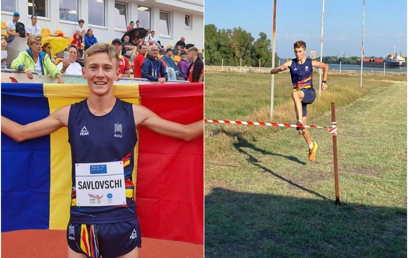 Performanța unui atlet român de 17 ani: Alin Șavlovschi a crescut fără pistă și cu obstacole improvizate, acum a câștigat medalia de aur la Festivalul Olimpic al Tineretului European