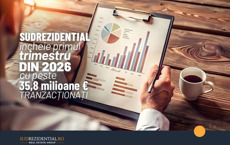 SudRezidential încheie primul trimestru din 2026 cu peste 35,8 milioane € tranzacționați