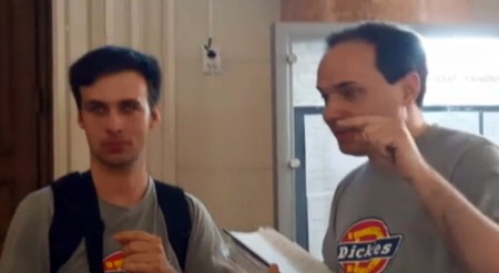 Matthias Mundin, stânga, și Daniel Otto. Foto captură PRO TV