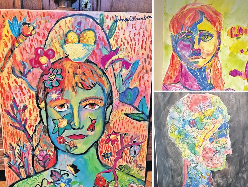Iată câteva din picturile Irinei, expuse în urmă cu doi ani, într-o galerie de artă. Pe atunci, copila avea doar 8 ani!