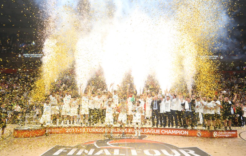 Echipa masculină de baschet Real Madrid, campioană a Europei pentru a zecea oară