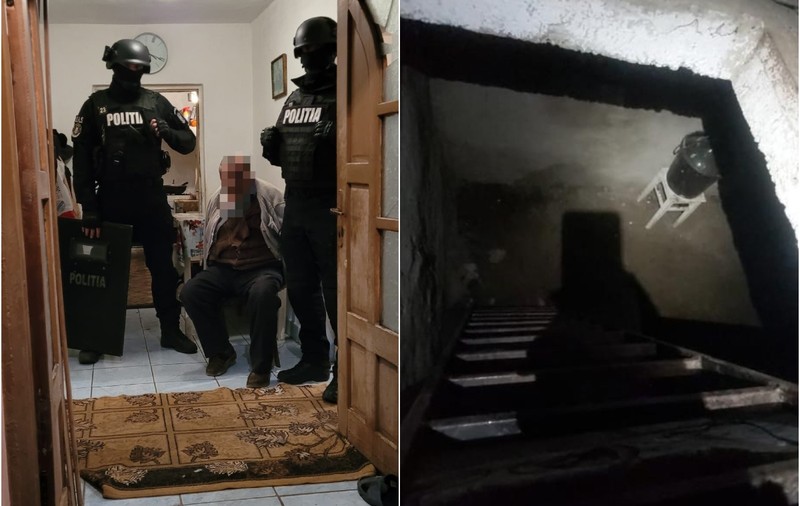 Fetiță de 4 ani salvată de mascați din beciul în care o sechestrase tatăl ei, la Săvinești. Bărbatul i-a așteptat pe polițiști cu toporul în mână