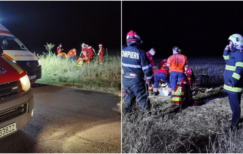 Doi morți și șase răniți, după coliziunea dintre o mașină și o căruță, în Teleorman