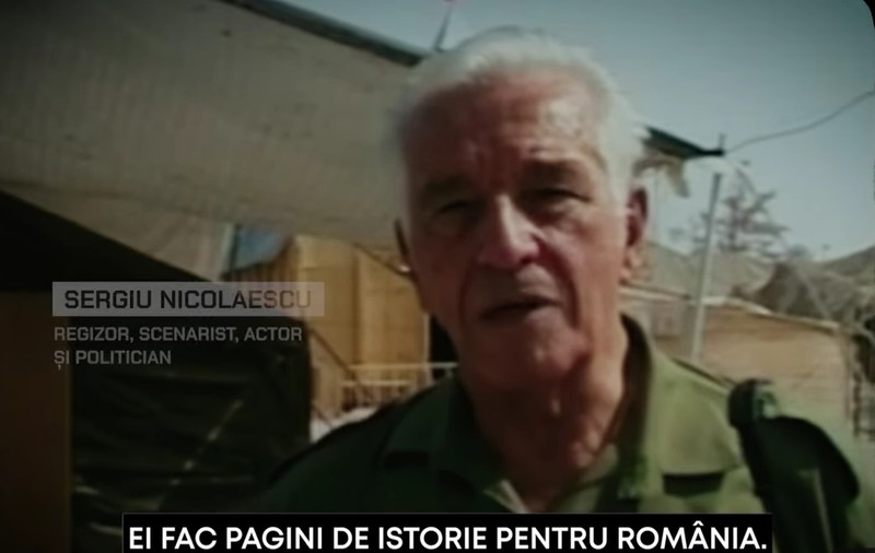 Imaginea lui Sergiu Nicolaescu, folosită pentru a promova cartea lui Nicolae Ciucă. PNL a lansat un „trailer” pentru „Un ostaș în slujba țării”