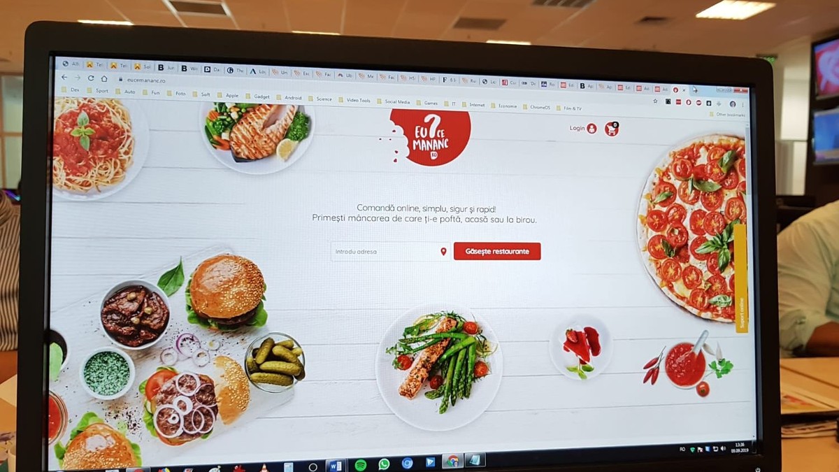 eMAG investește în aplicația de livrare de mâncare EuCeMananc. Interfața site-ului EuCeMananc.ro