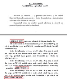 Rechizitoriu Toni Grebla și Mihai Prundianu