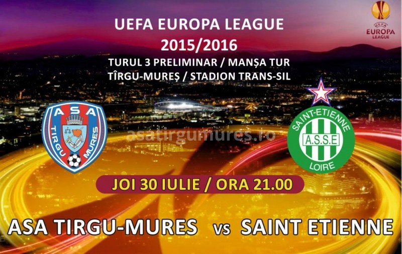 Scump, domne’, scump! Cel mai ieftin bilet la meciul ASA Tg. Mureş - St. Etienne costă 30 de lei
