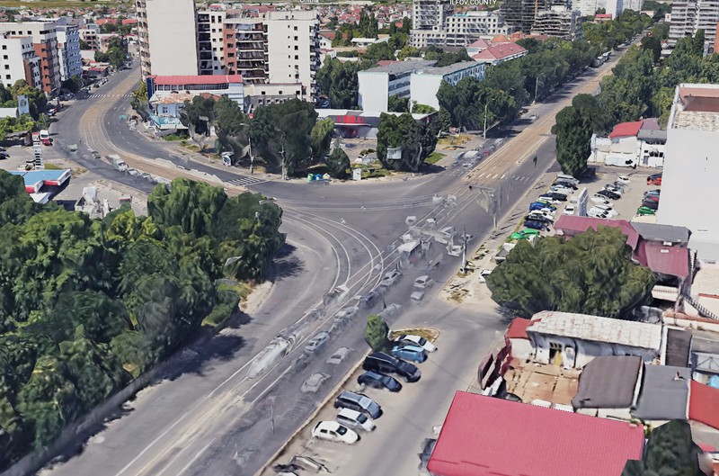 Intersecția bd. Bucureștii Noi/Șos. Chitilei/Cal. Griviței | Captură Google Earth