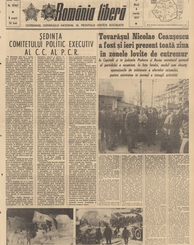47 de ani de la cutremurul din 1977. Ce scria presa vremii despre cel mai distructiv seism de pe teritoriul României