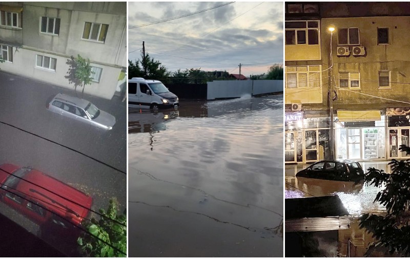 Sute de gospodării au fost inundate în Bârlad. Au fost emise trei avertizări RO-Alert