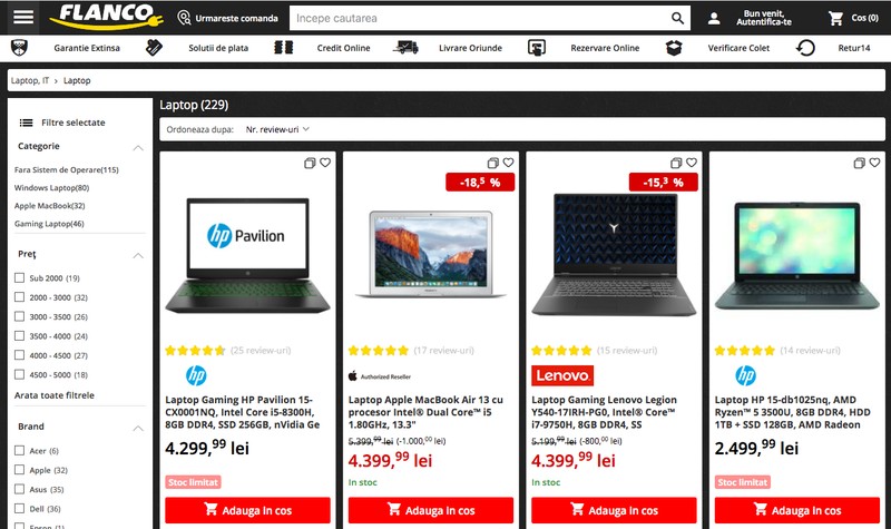 Și laptopurile sunt la mare căutare