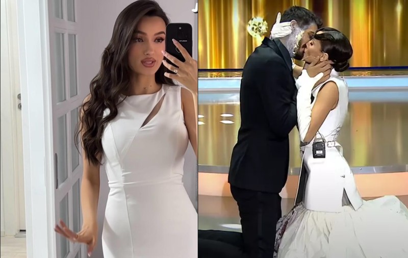 Imagini cu Viviana Sposub în rochie de mireasă. Anunțul despre nunta cu George Burcea: „Nici anul ăsta”