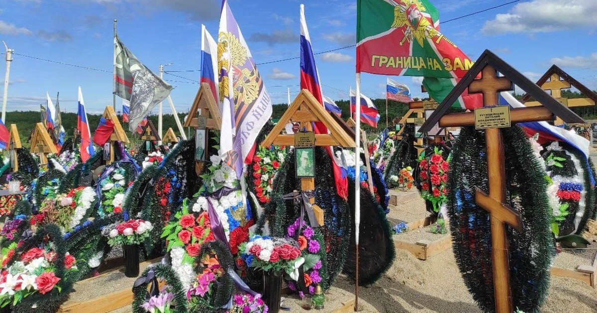 Mormintele participanților la războiul din Ucraina într-un cimitir din Murmansk