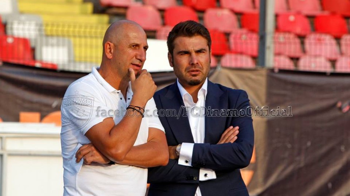 Adrian Mutu are încredere în Vasile Miriuță. Mutu, dreapta, a urmărit împreună cu Miriuță, stânga, antrenamentul dinamoviștilor