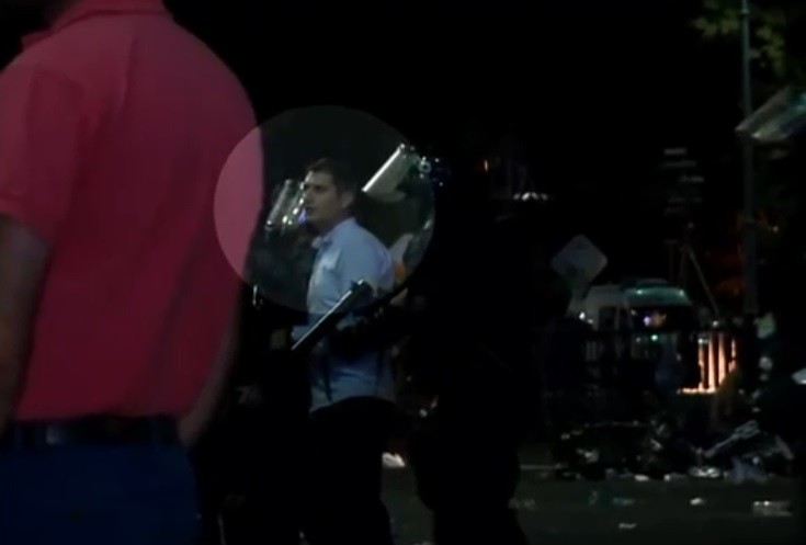 Ionuţ Cătălin Sindile, noul șef al Jandarmerie, filmat în Piața Victoriei sursă foto: captură Digi24.ro