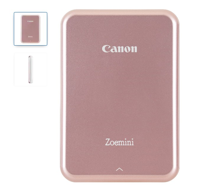 mprimanta foto portabilă Canon Zoemini, Bluetooth, Rose Gold & White