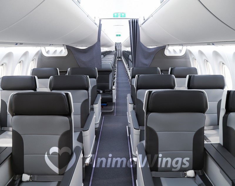 Prima aeronavă Airbus A220-300 din flota AnimaWings, singura de acest tip din România, a aterizat la București