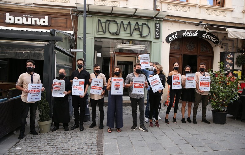 Protestatarii din HoReCa: ”Dacă nu se redeschid restaurantele, 400.000 de oameni vor sta cu mâna întinsă la Guvern să le plătească șomajul”