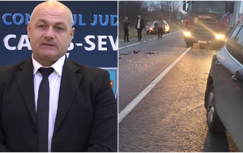 Romeo Dunca, președintele CJ Caraș-Severin, implicat într-un accident: M-au testat și pentru alcool, dar miroseam doar a cârnați