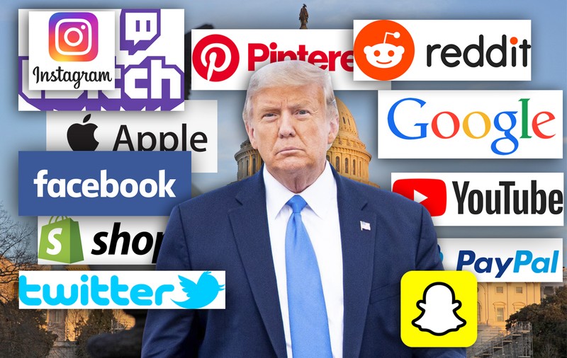 Marele război de pe Internet: toate platformele online care au interzis accesul lui Trump și al fanilor săi după asaltul de la Capitoliu