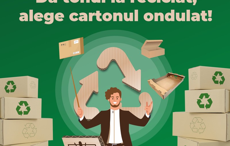 "Dă tonul la reciclat, alege cartonul ondulat!". ROMPAP inițiază o campanie de informare pentru un mediu mai curat